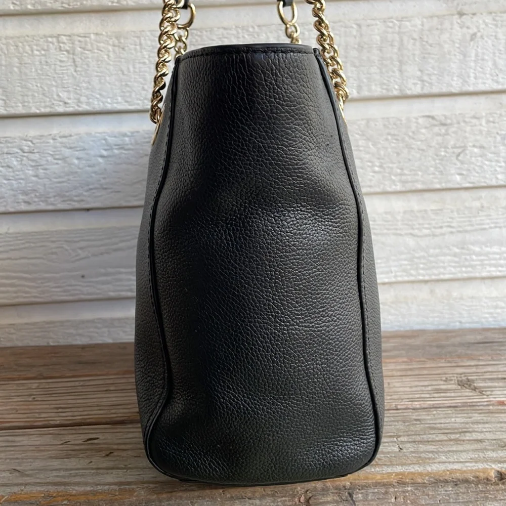 Coach Turnlock 27 Chain Leather Mollie Marley Tote Ava City - Picture 6 of 12